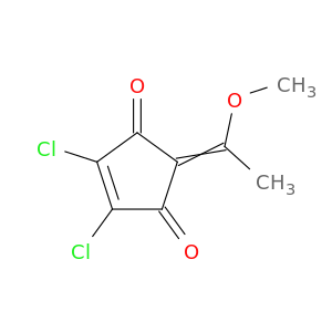 4-Cyclopentene-1,3-dione, 4,5-dichloro-2-(1-methoxyethylidene)-