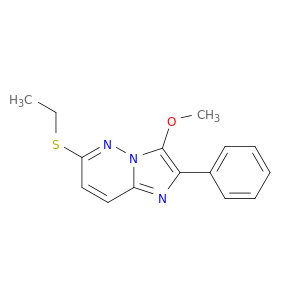 Imidazo[1,2-b]pyridazine, 6-(ethylthio)-3-methoxy-2-phenyl-