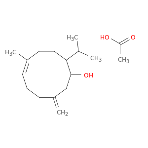 5-Cyclodecen-1-ol, 5-methyl-9-methylene-2-(1-methylethyl)-, acetate