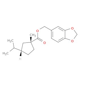 Cyclopentanecarboxylicacid, 3-isopropyl-1-methyl-, piperonyl ester, cis- (8CI)