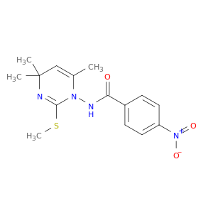 Benzamide, 4-nitro-N-[4,4,6-trimethyl-2-(methylthio)-1(4H)-pyrimidinyl]-
