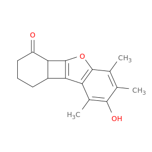Benzo(3,4)cyclobuta(1,2-b)benzofuran-4(1H)-one, 2,3,4a,9c-tetrahydro-8-hydroxy-6,7,9-trimethyl-