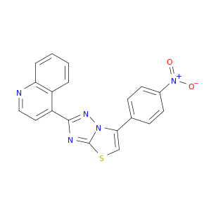 Quinoline, 4-[6-(4-nitrophenyl)thiazolo[3,2-b][1,2,4]triazol-2-yl]-