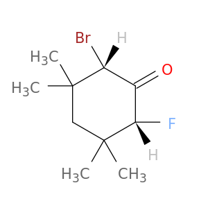 Cyclohexanone, 2-bromo-6-fluoro-3,3,5,5-tetramethyl-, cis-