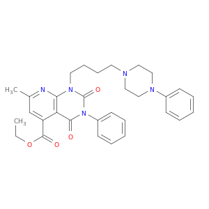 ethyl 7-methyl-2,4-dioxo-3-phenyl-1-[4-(4-phenylpiperazin-1-yl)butyl]-1,2,3,4-tetrahydropyrido[2,3-d]pyrimidine-5-carboxylate