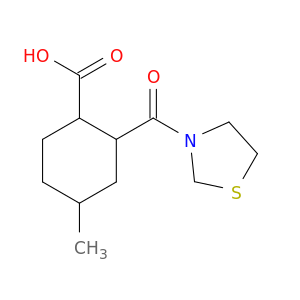 Cyclohexanecarboxylic acid, 4-methyl-2-(3-thiazolidinylcarbonyl)-