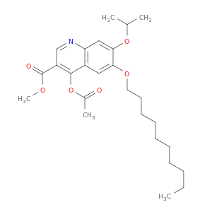 3-Quinolinecarboxylicacid, 4-(acetyloxy)-6-(decyloxy)-7-(1-methylethoxy)-, methyl ester