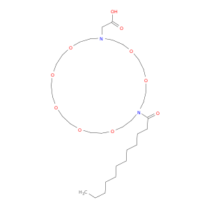 1,4,7,10,13,19,22-Heptaoxa-16,25-diazacycloheptacosane-16-aceticacid, 25-(1-oxododecyl)-