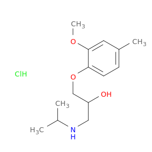 1-(2-methoxy-4-methylphenoxy)-3-(propan-2-ylamino)propan-2-ol hydrochloride(1:1)