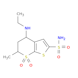 4H-噻吩[2,3-B]硫吡喃-2-磺酰胺,4-(乙基氨基)-5,6-二氢-6-甲基-,7,7-二氧化氧化物