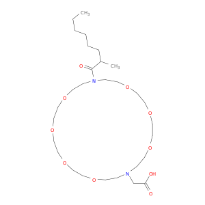 1,4,7,10,16,19,22-Heptaoxa-13,25-diazacycloheptacosane-13-aceticacid, 25-(2-methyl-1-oxooctyl)-