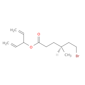 Hexanoic acid, 6-bromo-4-methyl-, 1-ethenyl-2-propenyl ester, (4S)-
