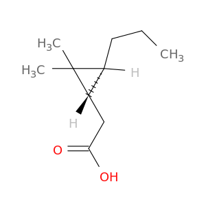 Cyclopropaneacetic acid, 2,2-dimethyl-3-propyl-, cis-