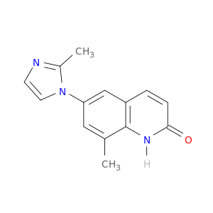 2(1H)-Quinolinone, 8-methyl-6-(2-methyl-1H-imidazol-1-yl)-