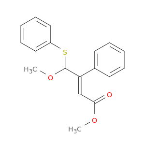 2-Butenoic acid, 4-methoxy-3-phenyl-4-(phenylthio)-, methyl ester, (E)-