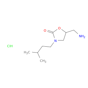 5-(aminomethyl)-3-(3-methylbutyl)-1,3-oxazolidin-2-one hydrochloride