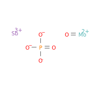 Antimony molybdenum oxide phosphate