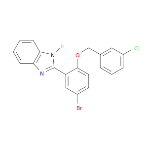 1H-Benzimidazole, 2-[5-bromo-2-[(3-chlorophenyl)methoxy]phenyl]-