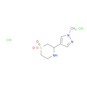 3-(1-Methyl-1H-pyrazol-4-yl)-1lambda6-thiomorpholine-1,1-dione Dihydrochloride