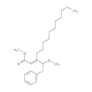 2-Tetradecenoic acid, 3-[methoxy(phenylthio)methyl]-, methyl ester, (E)-