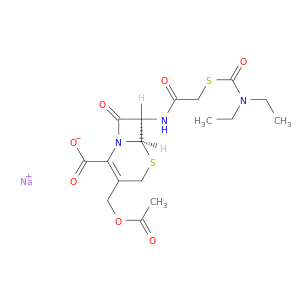 SODIUM 3-(ACETYLOXYMETHYL)-7-[[2-(DIETHYLCARBAMOYLSULFANYL)ACETYL]AMINO]-8-OXO-5-THIA-1-AZABICYCLO[4.2.0]OCT-2-ENE-2-CARBOXYLATE