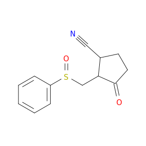 Cyclopentanecarbonitrile, 3-oxo-2-[(phenylsulfinyl)methyl]-