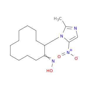 N-[2-(2-METHYL-5-NITRO-IMIDAZOL-1-YL)CYCLODODECYLIDENE]HYDROXYLAMINE