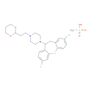 1-(2-CHLORO-10,11-DIHYDRO-7-FLUORO-DIBENZO[B,F]THIEPIN-10-YL)-4-(2-(M-DIOXAN-2-YL) ETHYL)PIPERAZINE METHANESULFONATE