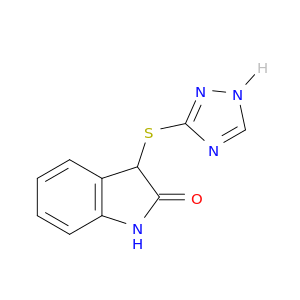 2H-Indol-2-one, 1,3-dihydro-3-(1H-1,2,4-triazol-3-ylthio)-