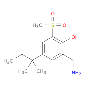 Phenol, 2-(aminomethyl)-4-(1,1-dimethylpropyl)-6-(methylsulfonyl)-