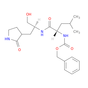 Benzyl ((2S)-1-(((2S)-1-hydroxy-3-(2-oxopyrrolidin-3-yl)propan-2-yl)amino)-4-methyl-1-oxopentan-2-yl)carbamate