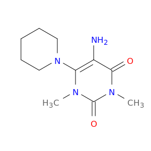 2,4(1H,3H)-Pyrimidinedione, 5-amino-1,3-dimethyl-6-(1-piperidinyl)-