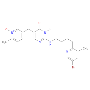 2-[4-(5-bromo-3-methyl-pyridin-2-yl)butylamino]-5-[(2-methyl-1-oxido-pyridin-5-yl)methyl]-3H-pyrimidin-4-one