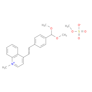 Quinolinium, 4-[2-[4-(dimethoxymethyl)phenyl]ethenyl]-1-methyl-, methylsulfate