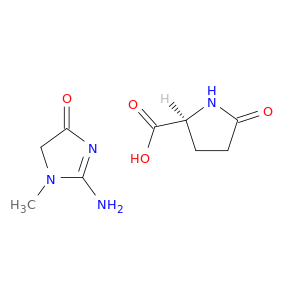 L-脯氨酸,5-oxo-,Compd。用2-氨基-1,5-二氢-1-甲基-4H-咪唑-4-一(1：1)