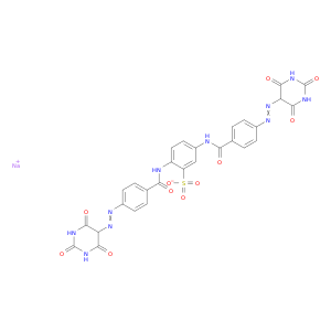 苯磺酸,2,5-双[[4-[2-(六羟基-2,4,6-三元氧-5-嘧啶吡啶基)二苯基]氨基]-,钠盐(1：1)