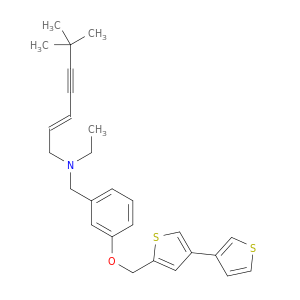 (E)-N-(3-([3,3'-二噻吩]-5-基甲氧基)苄基)-N-乙基-6,6-二甲基庚-2-烯-4-炔-1-胺