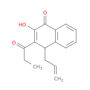 1(4H)-Naphthalenone, 2-hydroxy-3-(1-oxopropyl)-4-(2-propenyl)-