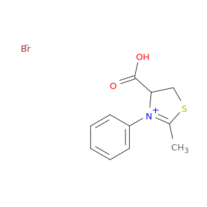 Thiazolium, 4-carboxy-4,5-dihydro-2-methyl-3-phenyl-, bromide