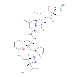 L-Isoleucine,1-[(2S,3S)-3-[(N-acetyl-L-seryl-L-leucyl-L-asparaginyl)amino]-2-hydroxy-4-phenylbutyl]-L-prolyl-,methyl ester (9CI)