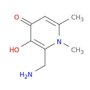 4(1H)-Pyridinone, 2-(aminomethyl)-3-hydroxy-1,6-dimethyl-