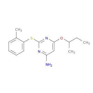 4-Pyrimidinamine,2-[(2-methylphenyl)thio]-6-(1-methylpropoxy)-