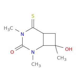 2,4-Diazabicyclo[4.2.0]octan-3-one, 8-hydroxy-2,4,8-trimethyl-5-thioxo-