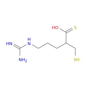 Propanoic acid,3-[[2-[(aminoiminomethyl)amino]ethyl]thio]-2-(mercaptomethyl)-