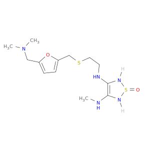 N-(4-(METHYLAMINO)-1-OXO-1,2,5-THIADIAZOL-3-YL)-2-((5-(DIMETHYLAMINOMETHYL)-2-FURYL)METHYLTHIO)ETHYLAMINE