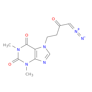 1H-Purine-2,6-dione, 7-(4-diazo-3-oxobutyl)-3,7-dihydro-1,3-dimethyl-
