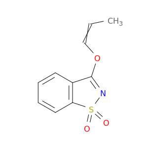 1,2-Benzisothiazole, 3-(1-propenyloxy)-, 1,1-dioxide