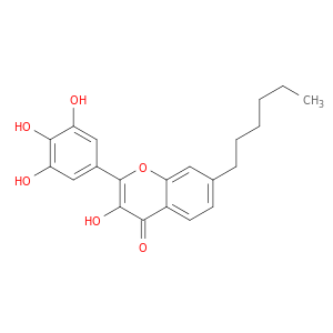 4H-1-Benzopyran-4-one, 7-hexyl-3-hydroxy-2-(3,4,5-trihydroxyphenyl)-
