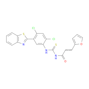 N-[(5-BENZOTHIAZOL-2-YL-2,4-DICHLORO-PHENYL)THIOCARBAMOYL]-3-(2-FURYL)PROP-2-ENAMIDE