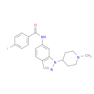 Benzamide, 4-fluoro-N-[1-(1-methyl-4-piperidinyl)-1H-indazol-6-yl]-